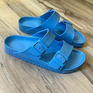 NEW Birkenstock Women’s unisex Eva sandals size 38 / 7 ladies / 5 men Light Blue